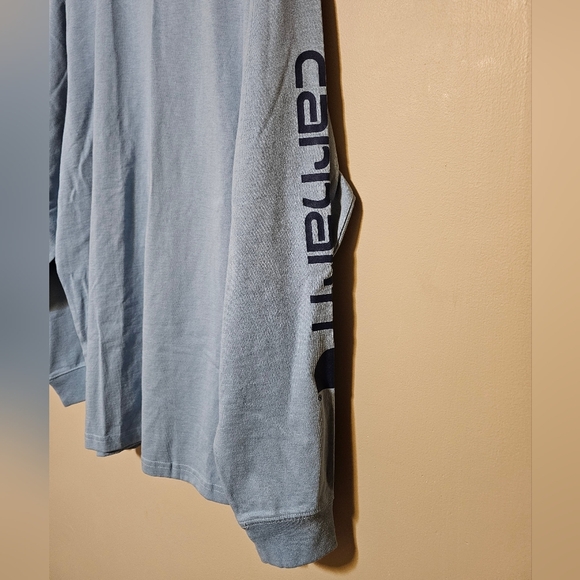 Carhartt Loose Fit Long Sleeve Men's Sz XL Light Blue Crew Neck TK0231-M - Picture 2 of 6